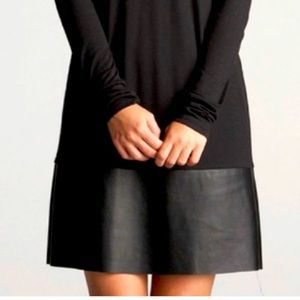 Leather and cotton shift by Velvet